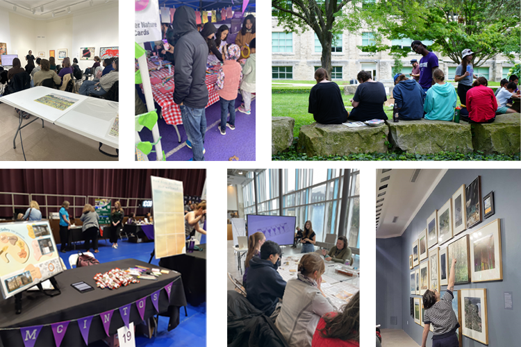 Images from various events at the gallery and around campus